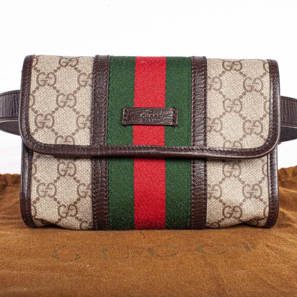 Gucci Handbags - Authentic GUCCI GG Supreme Monogram Web Small Ophidia Belt Bag